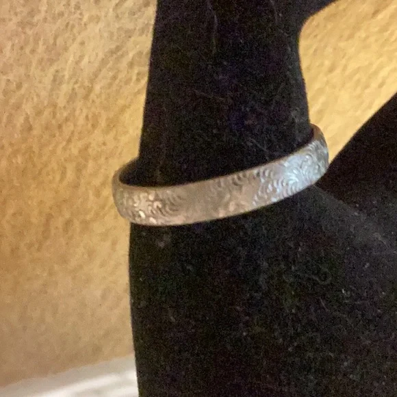 Peach moonstone sterling 3 ring set - Picture 3 of 4